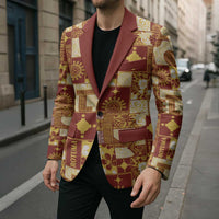 Rotuma Faiakse'ea 'e Kirisimasi Blazer Pacific Patchwork Xmas Vibes - Polynesian Pride