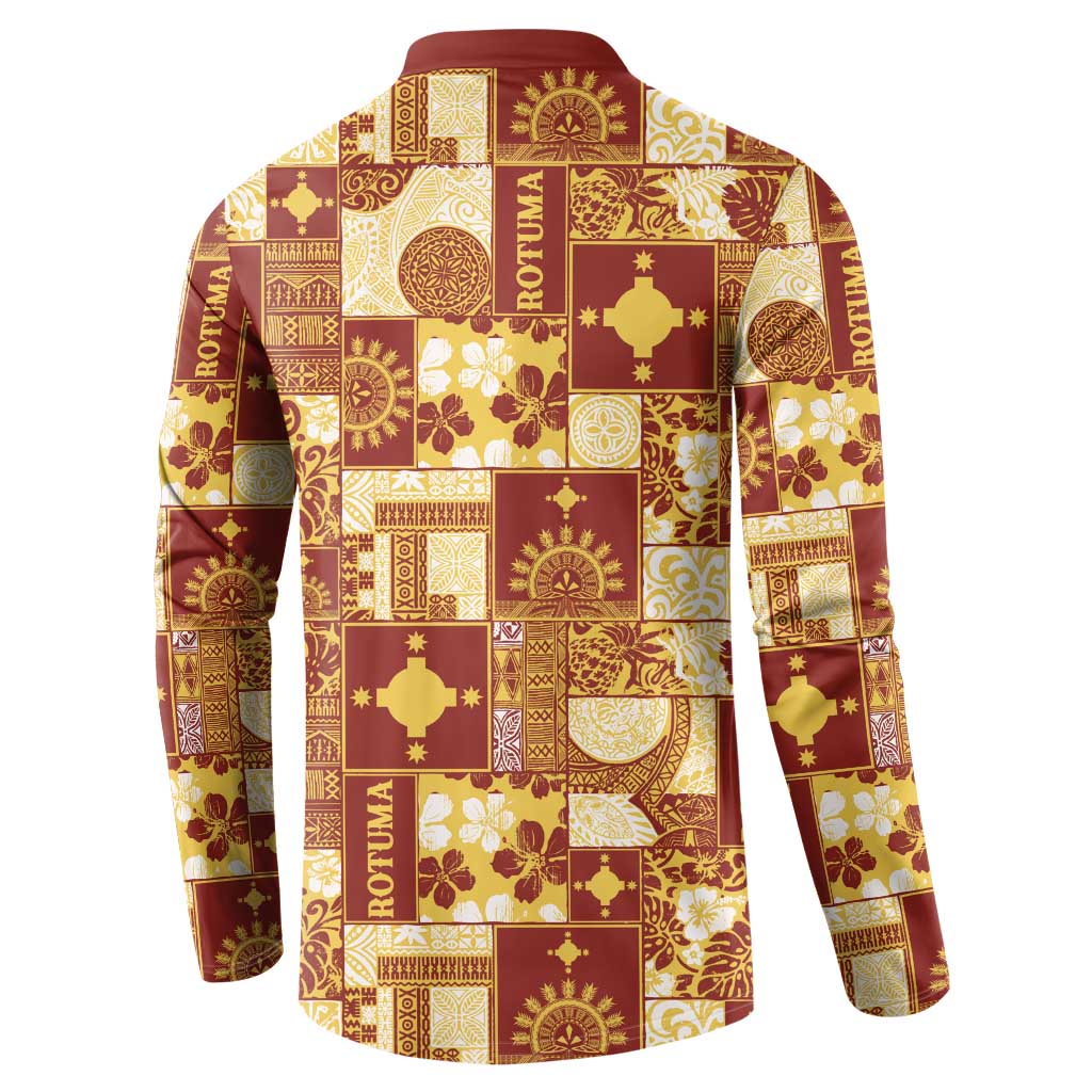 Rotuma Faiakse'ea 'e Kirisimasi Button Sweatshirt Pacific Patchwork Xmas Vibes LT9 - Polynesian Pride