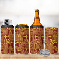 Rotuma Faiakse'ea 'e Kirisimasi 4 in 1 Can Cooler Tumbler Pacific Patchwork Xmas Vibes LT9 - Polynesian Pride