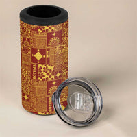 Rotuma Faiakse'ea 'e Kirisimasi 4 in 1 Can Cooler Tumbler Pacific Patchwork Xmas Vibes LT9 - Polynesian Pride