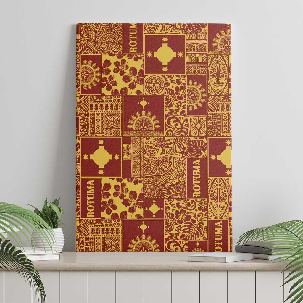 Rotuma Faiakse'ea 'e Kirisimasi Canvas Wall Art Pacific Patchwork Xmas Vibes LT9 - Polynesian Pride