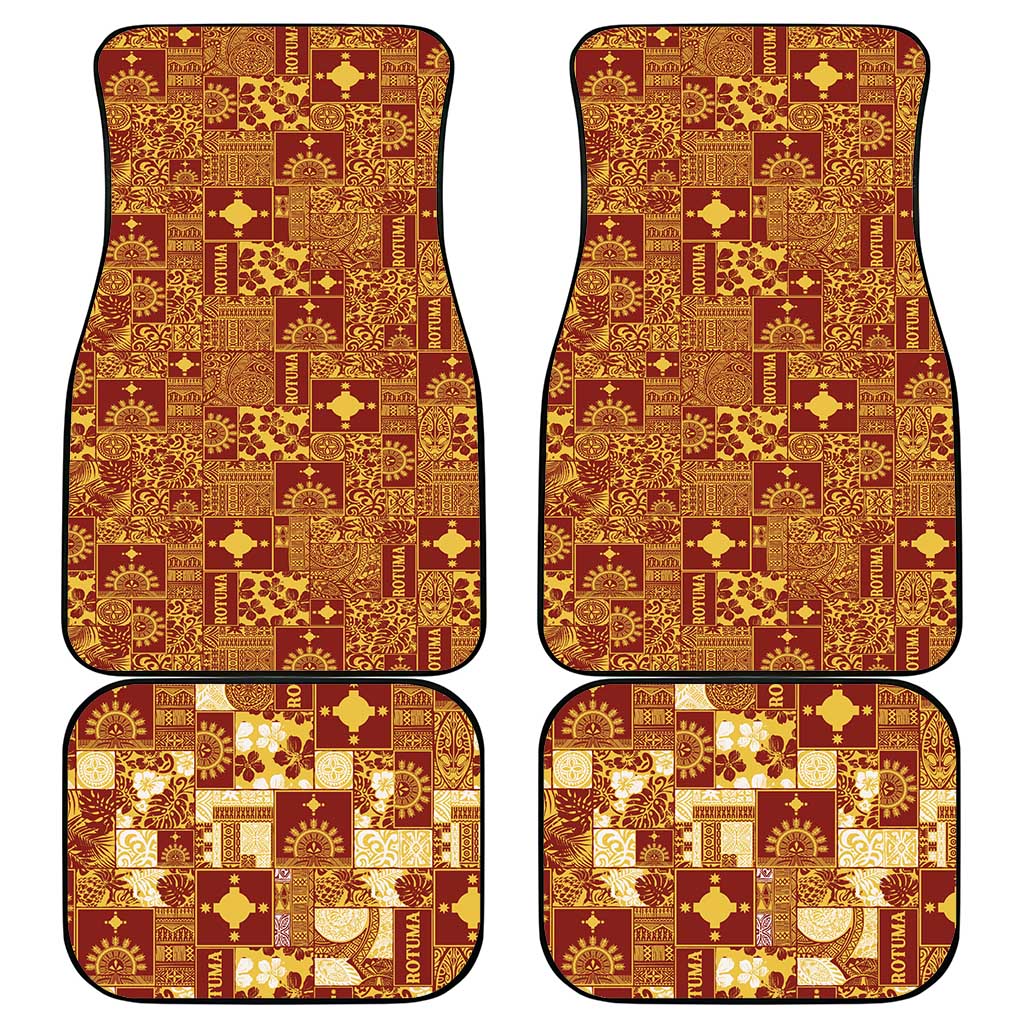 Rotuma Faiakse'ea 'e Kirisimasi Car Mats Pacific Patchwork Xmas Vibes LT9 - Polynesian Pride
