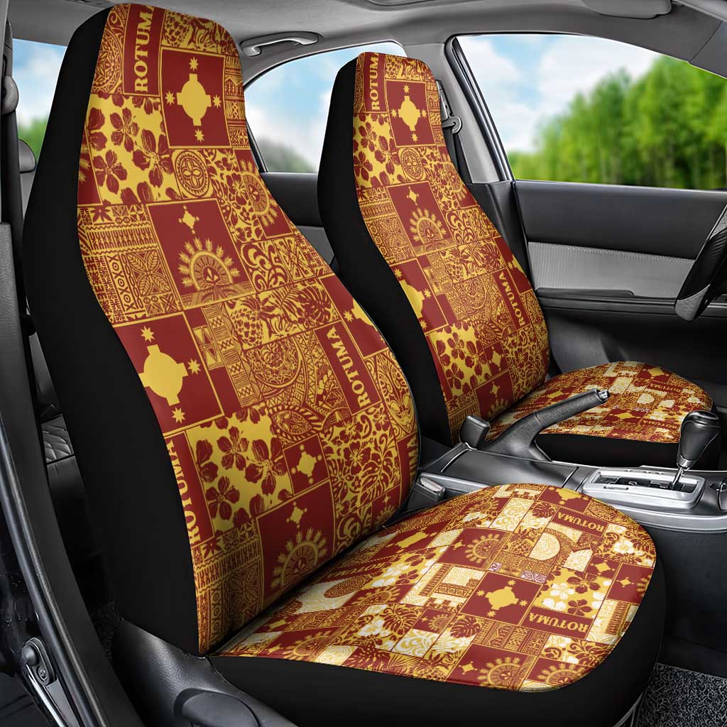 Rotuma Faiakse'ea 'e Kirisimasi Car Seat Cover Pacific Patchwork Xmas Vibes - Polynesian Pride