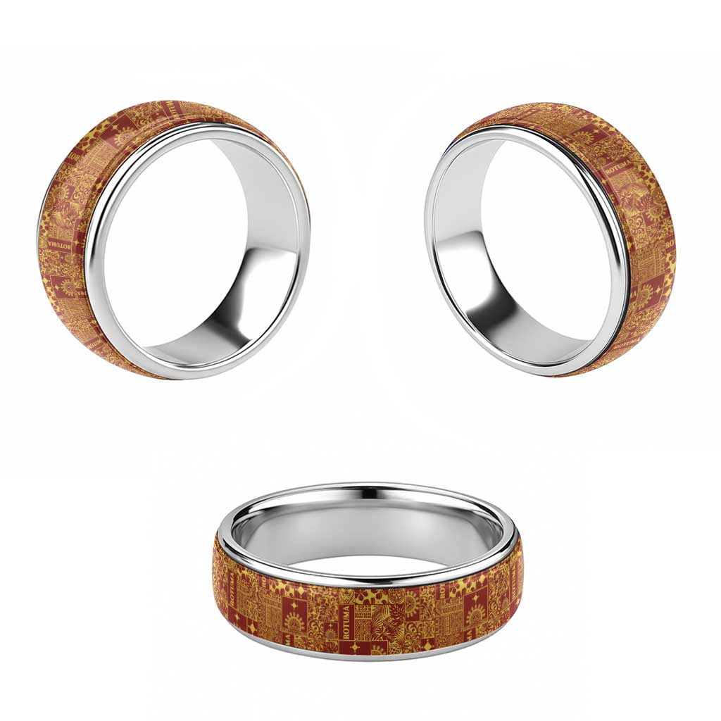 Rotuma Faiakse'ea 'e Kirisimasi Classic Ring Pacific Patchwork Xmas Vibes LT9 - Polynesian Pride