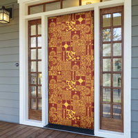 Rotuma Faiakse'ea 'e Kirisimasi Door Cover Pacific Patchwork Xmas Vibes LT9 - Polynesian Pride