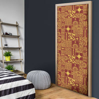 Rotuma Faiakse'ea 'e Kirisimasi Door Cover Pacific Patchwork Xmas Vibes LT9 - Polynesian Pride