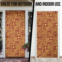 Rotuma Faiakse'ea 'e Kirisimasi Door Cover Pacific Patchwork Xmas Vibes LT9 - Polynesian Pride