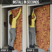 Rotuma Faiakse'ea 'e Kirisimasi Door Cover Pacific Patchwork Xmas Vibes LT9 - Polynesian Pride