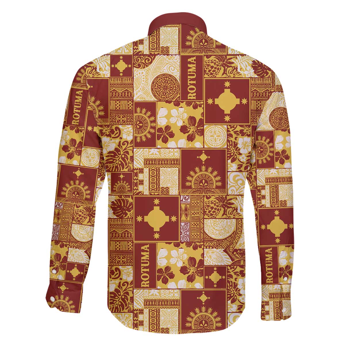 Rotuma Faiakse'ea 'e Kirisimasi Family Matching Off The Shoulder Long Sleeve Dress and Hawaiian Shirt Pacific Patchwork Xmas Vibes - Polynesian Pride