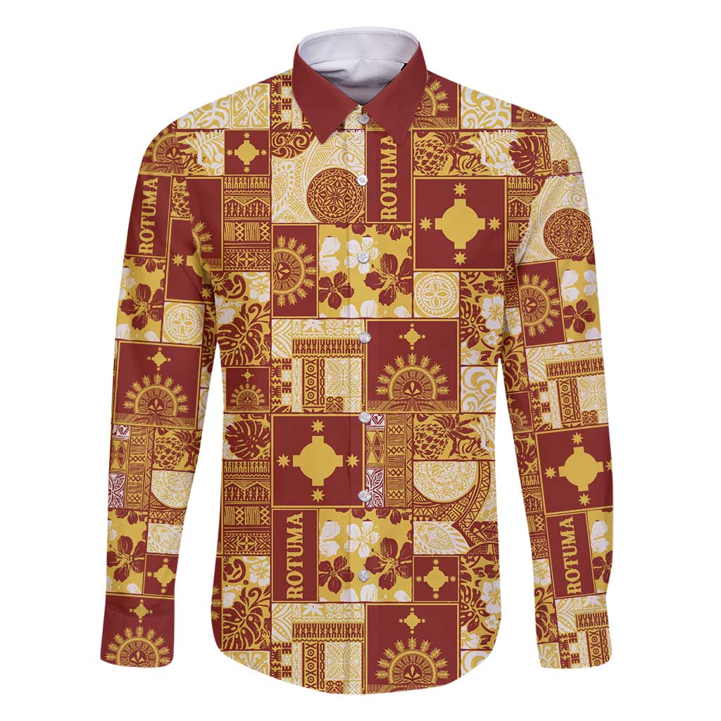 Rotuma Faiakse'ea 'e Kirisimasi Family Matching Off Shoulder Maxi Dress and Hawaiian Shirt Pacific Patchwork Xmas Vibes - Polynesian Pride