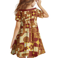 Rotuma Faiakse'ea 'e Kirisimasi Family Matching Short Sleeve Bodycon Dress and Hawaiian Shirt Pacific Patchwork Xmas Vibes - Polynesian Pride