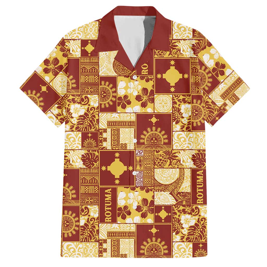 Rotuma Faiakse'ea 'e Kirisimasi Hawaiian Shirt Pacific Patchwork Xmas Vibes LT9 Red - Polynesian Pride