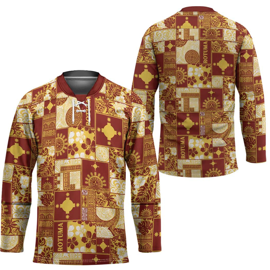 Rotuma Faiakse'ea 'e Kirisimasi Hockey Jersey Pacific Patchwork Xmas Vibes - Polynesian Pride