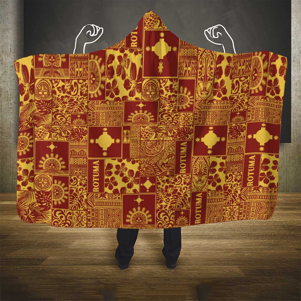 Rotuma Faiakse'ea 'e Kirisimasi Hooded Blanket Pacific Patchwork Xmas Vibes LT9 - Polynesian Pride