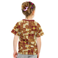 Rotuma Faiakse'ea 'e Kirisimasi Kid T Shirt Pacific Patchwork Xmas Vibes LT9 - Polynesian Pride