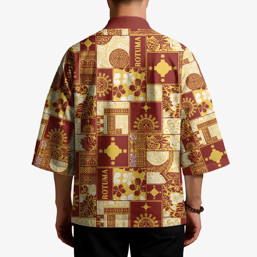 Rotuma Faiakse'ea 'e Kirisimasi Kimono Pacific Patchwork Xmas Vibes - Polynesian Pride