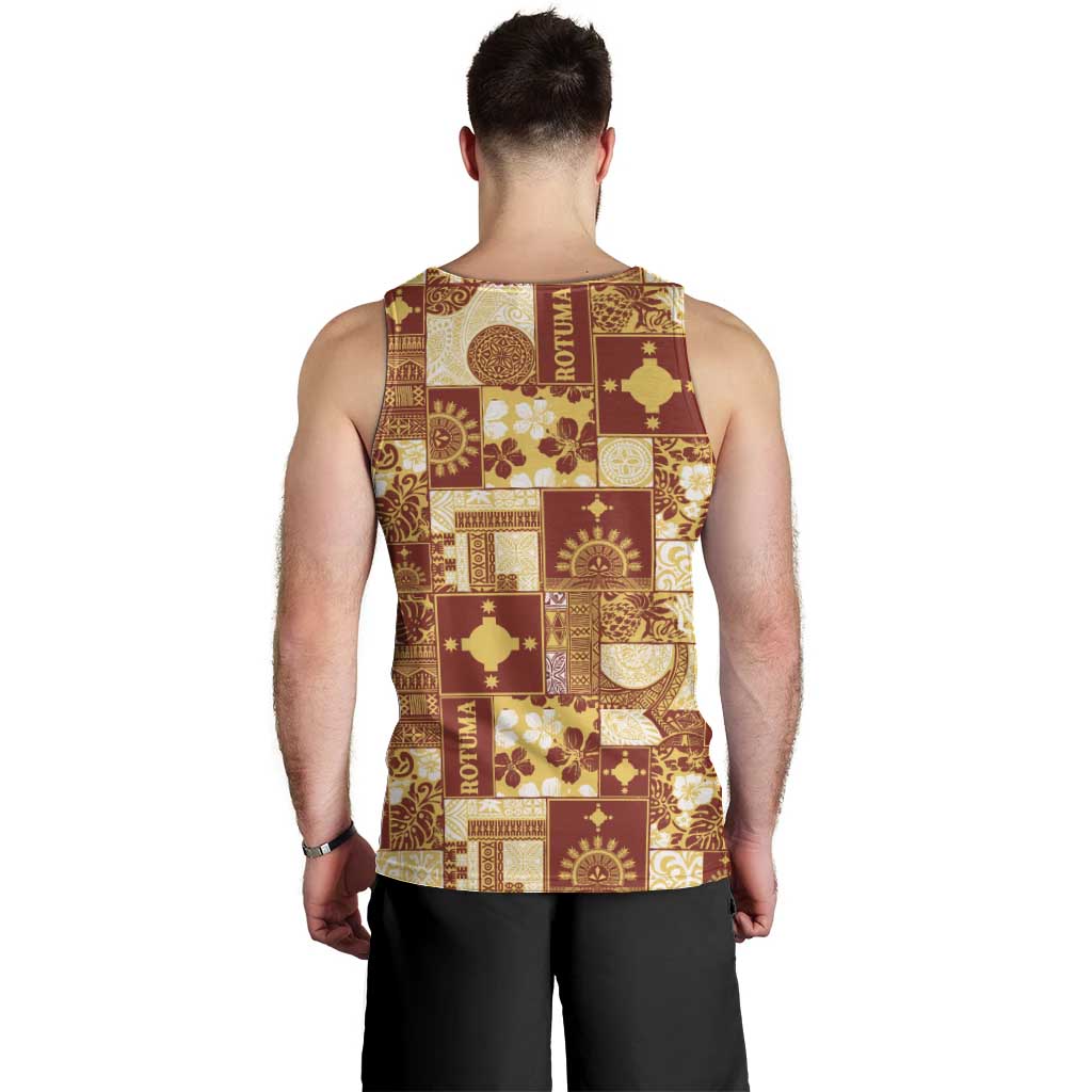 Rotuma Faiakse'ea 'e Kirisimasi Men Tank Top Pacific Patchwork Xmas Vibes LT9 - Polynesian Pride