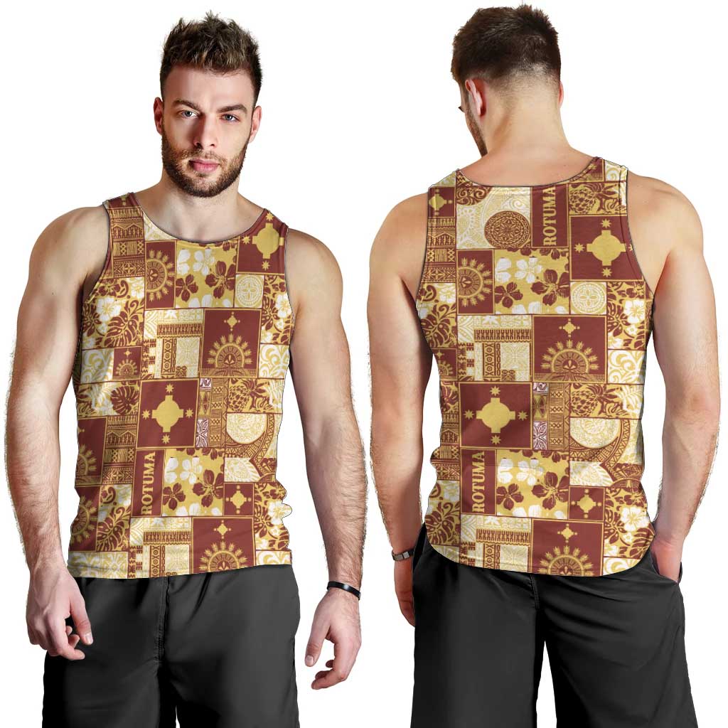 Rotuma Faiakse'ea 'e Kirisimasi Men Tank Top Pacific Patchwork Xmas Vibes LT9 - Polynesian Pride