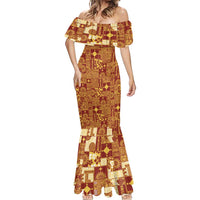 Rotuma Faiakse'ea 'e Kirisimasi Mermaid Dress Pacific Patchwork Xmas Vibes LT9 - Polynesian Pride