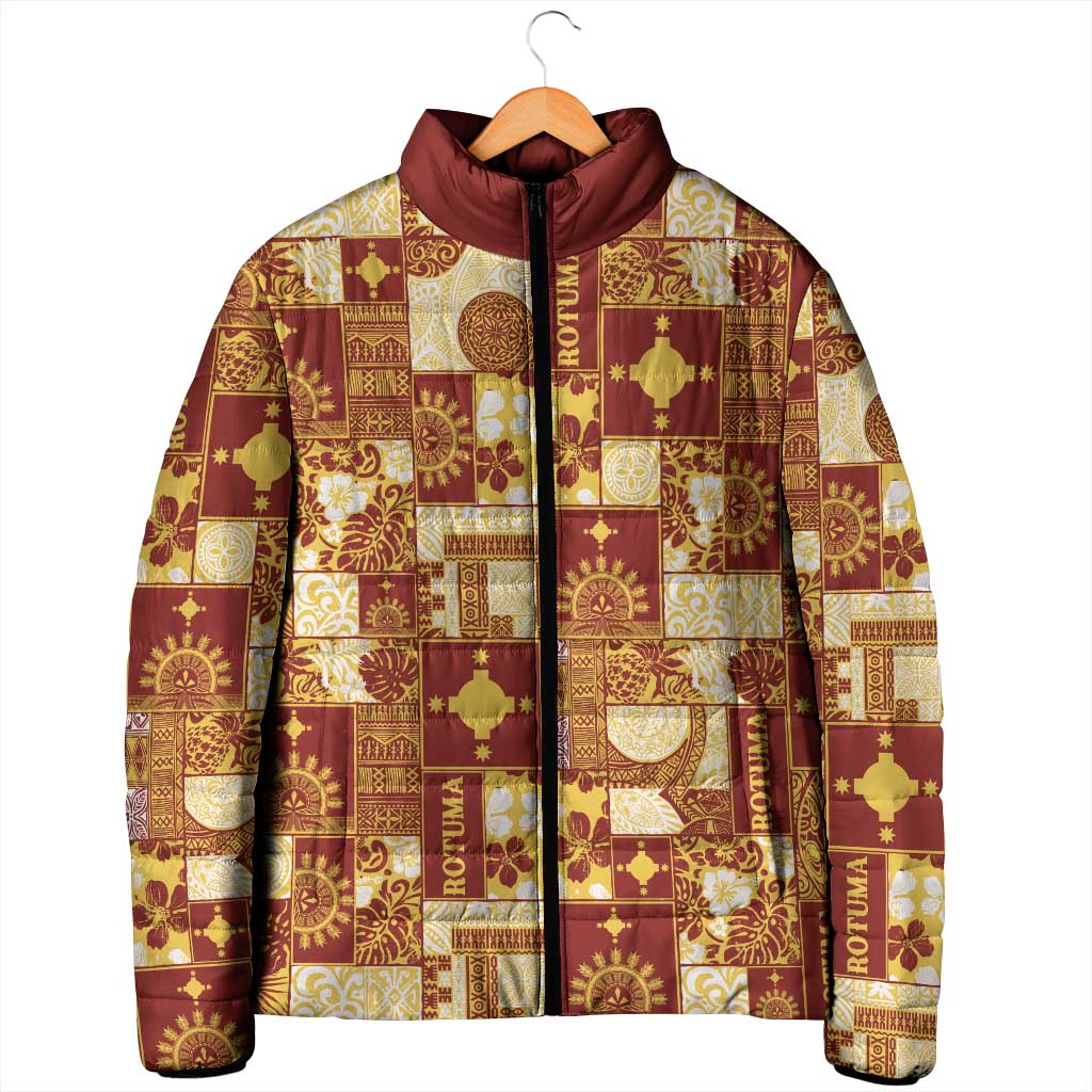 Rotuma Faiakse'ea 'e Kirisimasi Padded Jacket Pacific Patchwork Xmas Vibes LT9 - Polynesian Pride