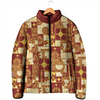 Rotuma Faiakse'ea 'e Kirisimasi Padded Jacket Pacific Patchwork Xmas Vibes LT9 - Polynesian Pride