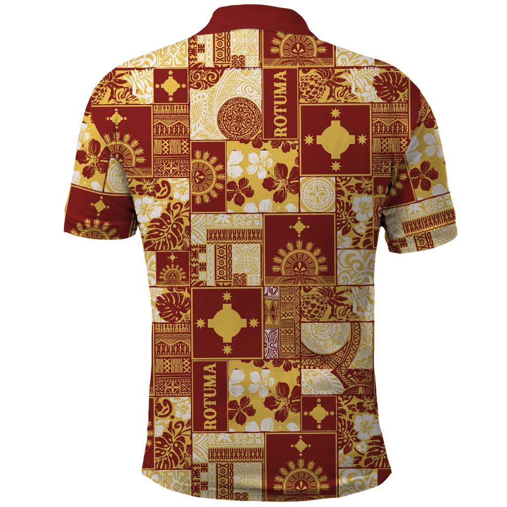 Rotuma Faiakse'ea 'e Kirisimasi Polo Shirt Pacific Patchwork Xmas Vibes LT9 - Polynesian Pride