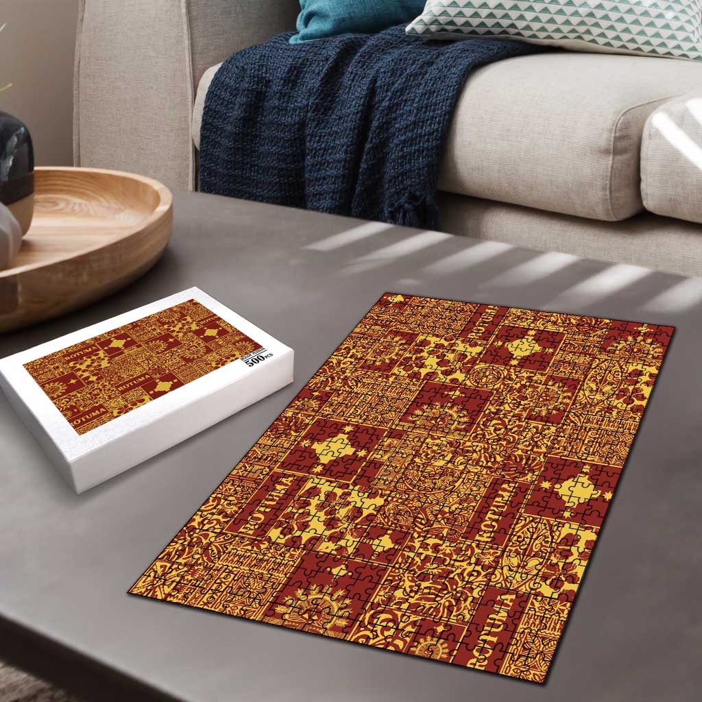 Rotuma Faiakse'ea 'e Kirisimasi Puzzle Pacific Patchwork Xmas Vibes - Polynesian Pride