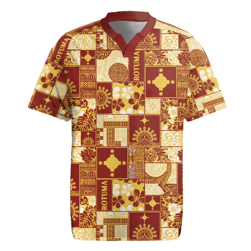 Rotuma Faiakse'ea 'e Kirisimasi Rugby Jersey Pacific Patchwork Xmas Vibes - Polynesian Pride