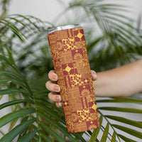 Rotuma Faiakse'ea 'e Kirisimasi Skinny Tumbler Pacific Patchwork Xmas Vibes LT9 - Polynesian Pride