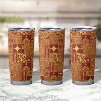 Rotuma Faiakse'ea 'e Kirisimasi Tumbler Cup Pacific Patchwork Xmas Vibes - Polynesian Pride
