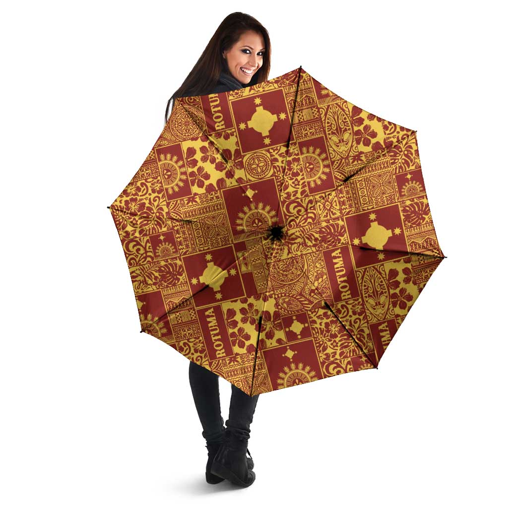 Rotuma Faiakse'ea 'e Kirisimasi Umbrella Pacific Patchwork Xmas Vibes LT9 - Polynesian Pride