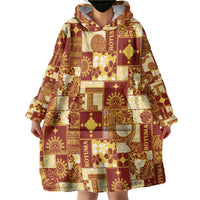 Rotuma Faiakse'ea 'e Kirisimasi Wearable Blanket Hoodie Pacific Patchwork Xmas Vibes LT9 - Polynesian Pride