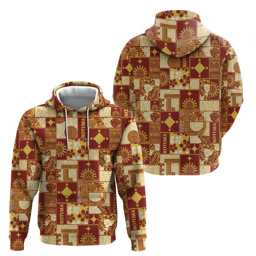 Rotuma Faiakse'ea 'e Kirisimasi Zip Hoodie Pacific Patchwork Xmas Vibes LT9 - Polynesian Pride