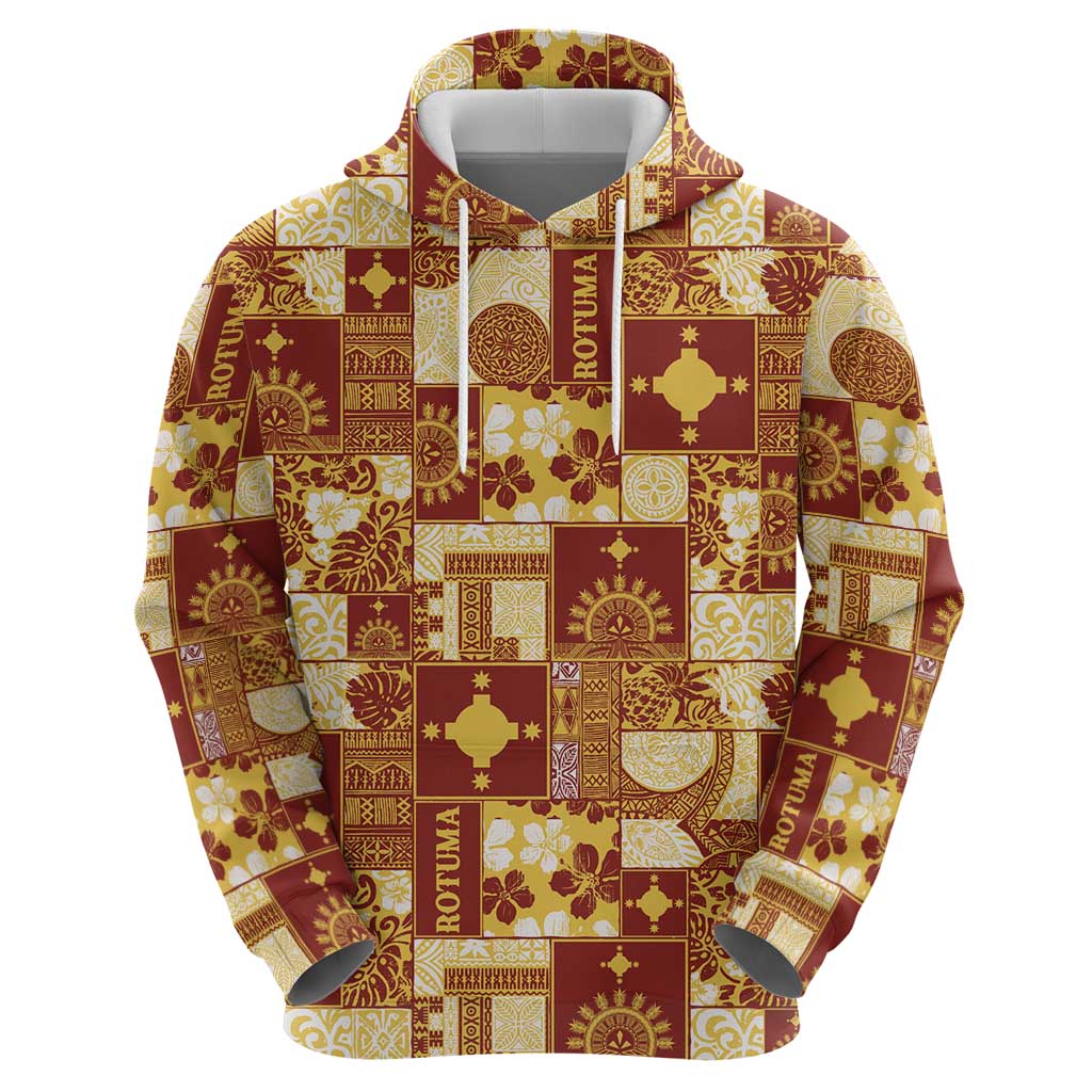 Rotuma Faiakse'ea 'e Kirisimasi Zip Hoodie Pacific Patchwork Xmas Vibes LT9 - Polynesian Pride