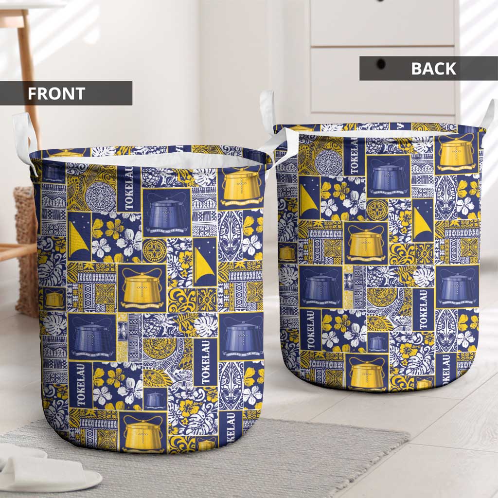 Tokelau Manuia te Kilihimahi Laundry Basket Pacific Patchwork Xmas Vibes LT9 - Polynesian Pride