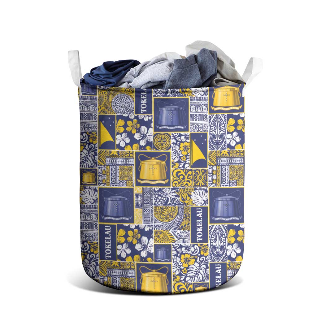 Tokelau Manuia te Kilihimahi Laundry Basket Pacific Patchwork Xmas Vibes LT9 - Polynesian Pride