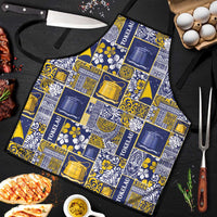 Tokelau Manuia te Kilihimahi Apron Pacific Patchwork Xmas Vibes LT9 Blue - Polynesian Pride