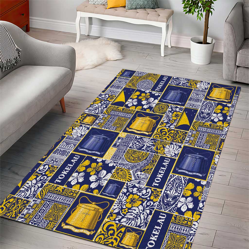 Tokelau Manuia te Kilihimahi Area Rug Pacific Patchwork Xmas Vibes - Polynesian Pride