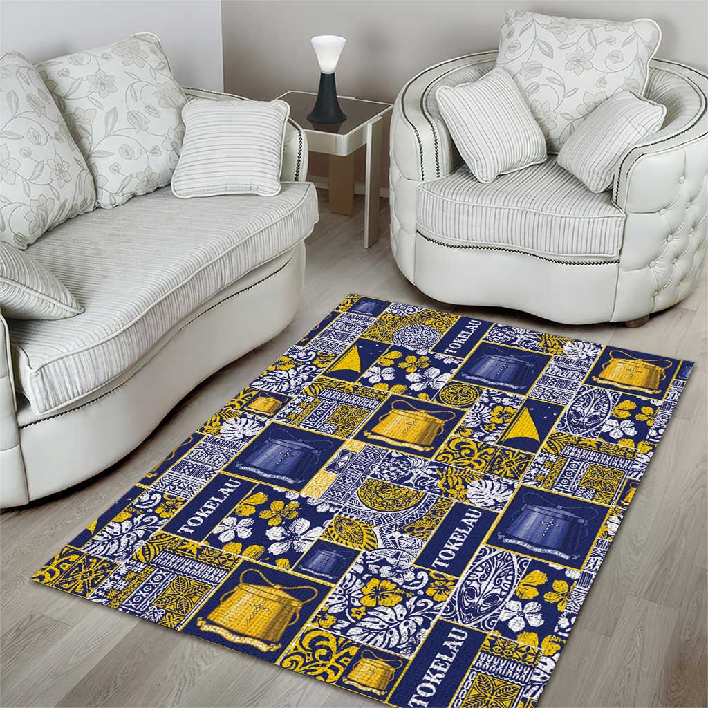 Tokelau Manuia te Kilihimahi Area Rug Pacific Patchwork Xmas Vibes - Polynesian Pride