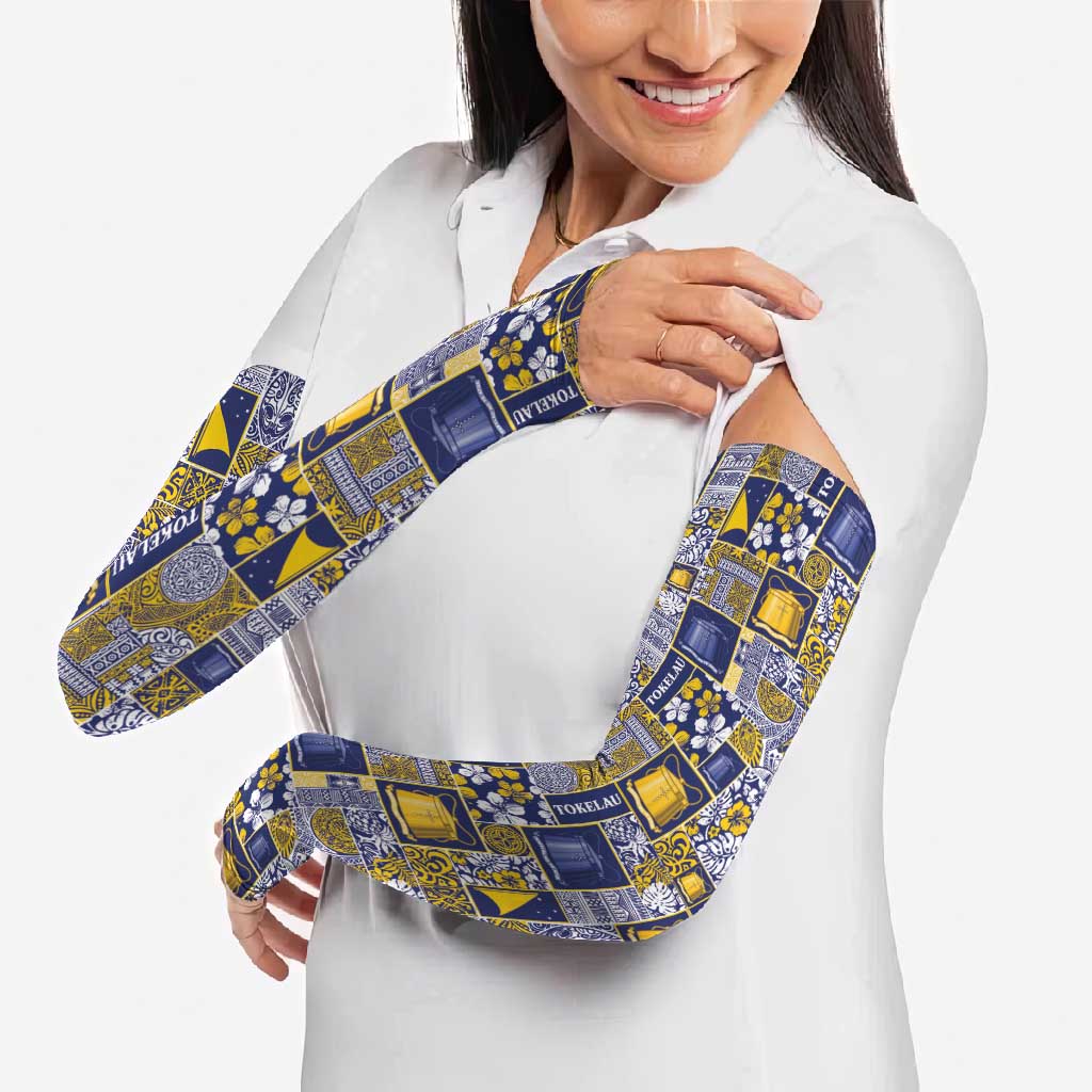 Tokelau Manuia te Kilihimahi Arm Sleeves Pacific Patchwork Xmas Vibes LT9 - Polynesian Pride