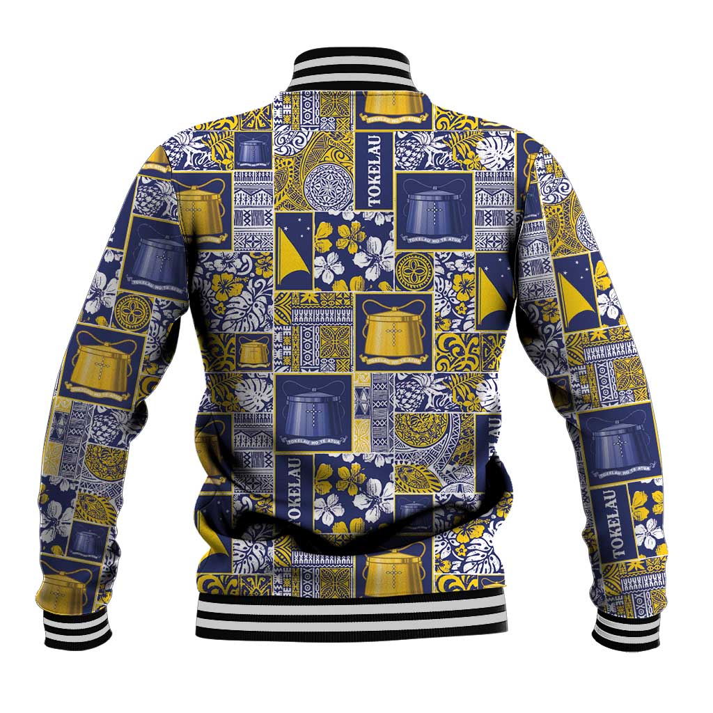 Tokelau Manuia te Kilihimahi Baseball Jacket Pacific Patchwork Xmas Vibes LT9 - Polynesian Pride