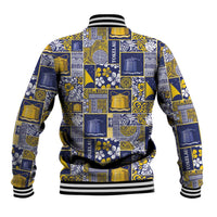 Tokelau Manuia te Kilihimahi Baseball Jacket Pacific Patchwork Xmas Vibes LT9 - Polynesian Pride