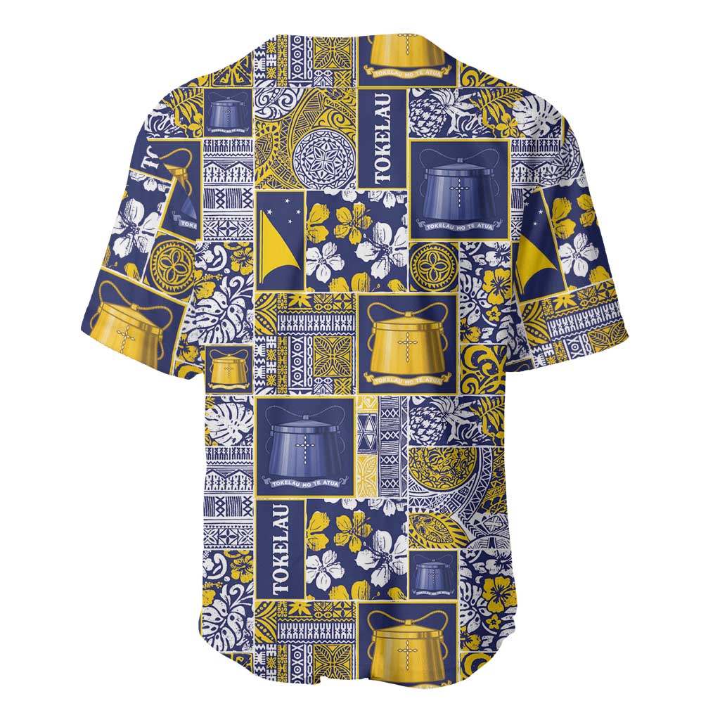 Tokelau Manuia te Kilihimahi Baseball Jersey Pacific Patchwork Xmas Vibes LT9 - Polynesian Pride