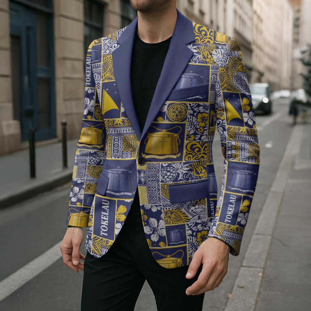 Tokelau Manuia te Kilihimahi Blazer Pacific Patchwork Xmas Vibes - Polynesian Pride