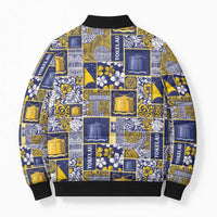Tokelau Manuia te Kilihimahi Bomber Puffer Jacket Pacific Patchwork Xmas Vibes LT9 - Polynesian Pride