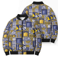 Tokelau Manuia te Kilihimahi Bomber Puffer Jacket Pacific Patchwork Xmas Vibes LT9 - Polynesian Pride