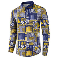 Tokelau Manuia te Kilihimahi Button Sweatshirt Pacific Patchwork Xmas Vibes LT9 - Polynesian Pride