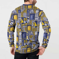 Tokelau Manuia te Kilihimahi Button Sweatshirt Pacific Patchwork Xmas Vibes LT9 - Polynesian Pride