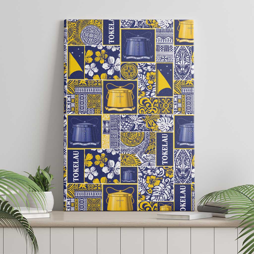 Tokelau Manuia te Kilihimahi Canvas Wall Art Pacific Patchwork Xmas Vibes LT9 - Polynesian Pride