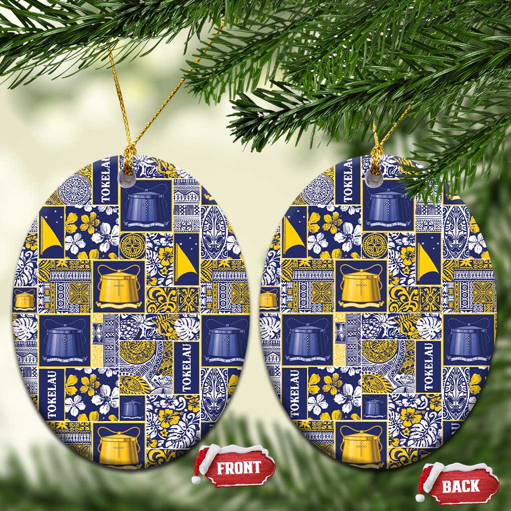 Tokelau Manuia te Kilihimahi Ceramic Ornament Pacific Patchwork Xmas Vibes - Polynesian Pride
